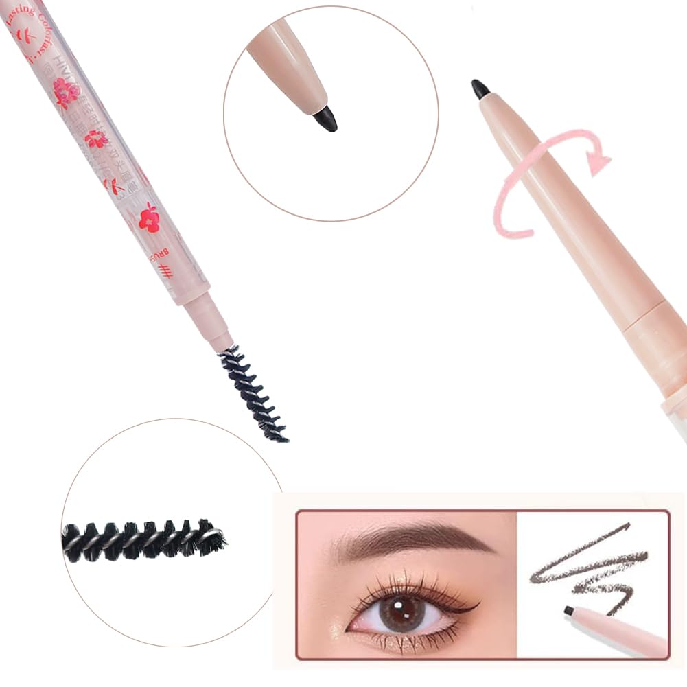 Wasaiggon eyebrow pencil with brush for precise, natural arches