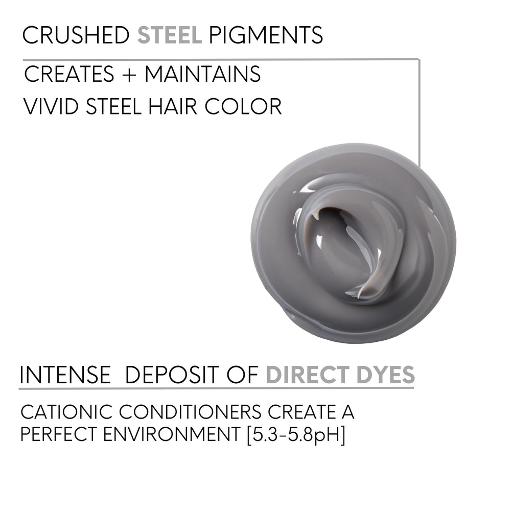 Watercolors Intense Metallic shampoo rich lather cleanses while depositing vivid color.