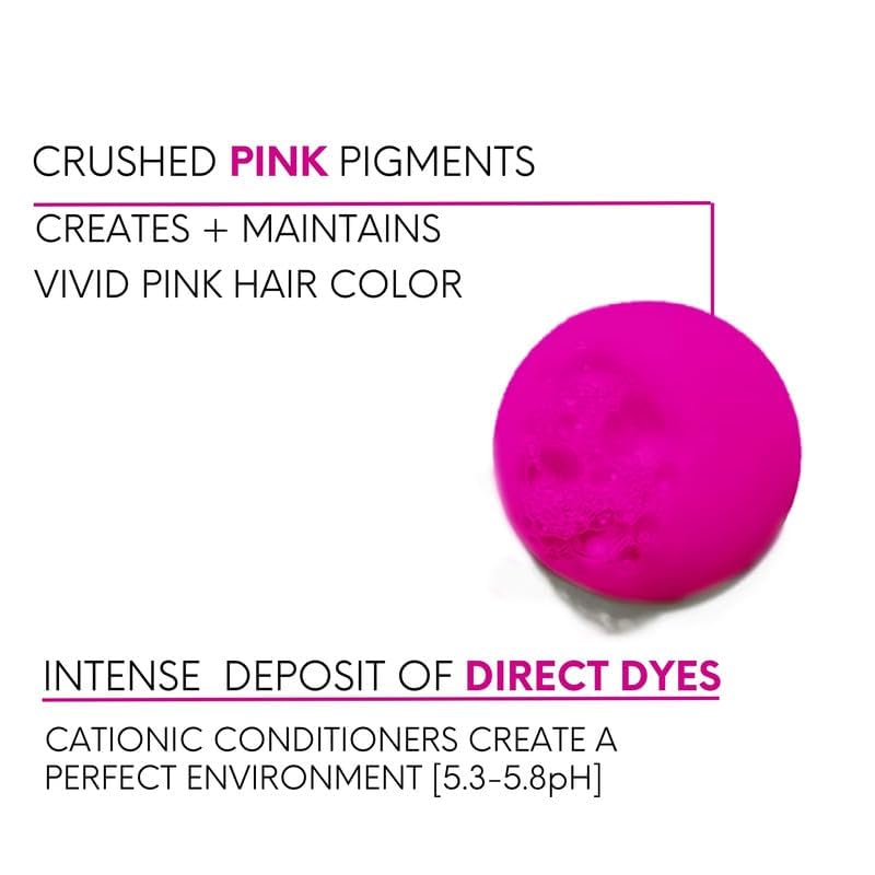 Watercolors pink shampoo packaging communicates USA-made and cruelty-free credentials.