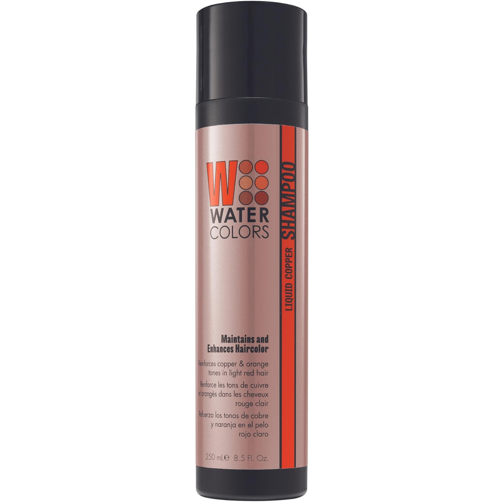 Watercolors by Tressa liquid copper shampoo bottle, color refresh between salon visits