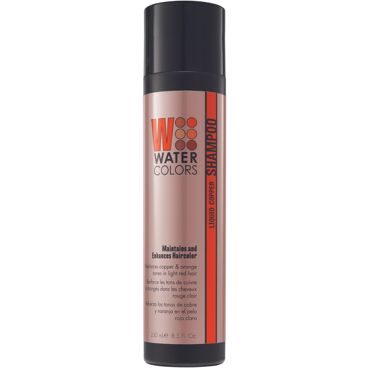 Watercolors by Tressa liquid copper shampoo bottle, color refresh between salon visits