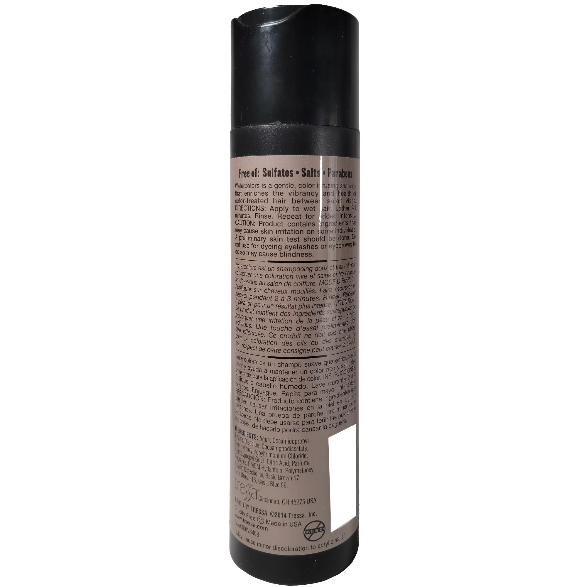 Watercolors by Tressa liquid copper shampoo for dry hair moisture and gloss