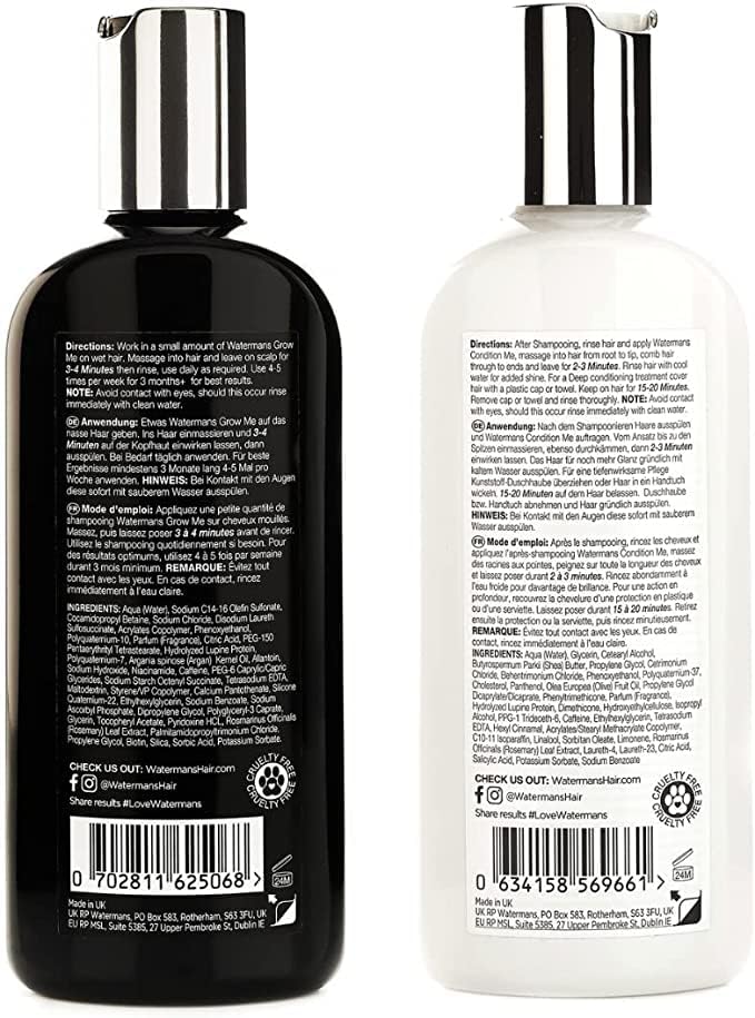 Watermans Grow Me duo pack showcasing complete hair growth routine in one kit.