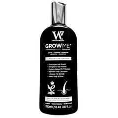 Watermans Grow Me shampoo bottle pours for easy application for fuller looking hair