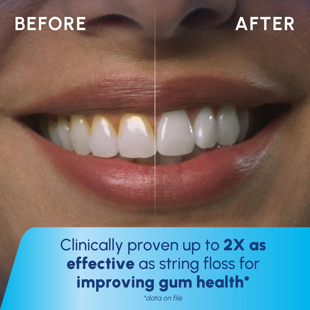 Waterpik ergonomic non-slip grip detail for comfortable one-handed control and steady flossing