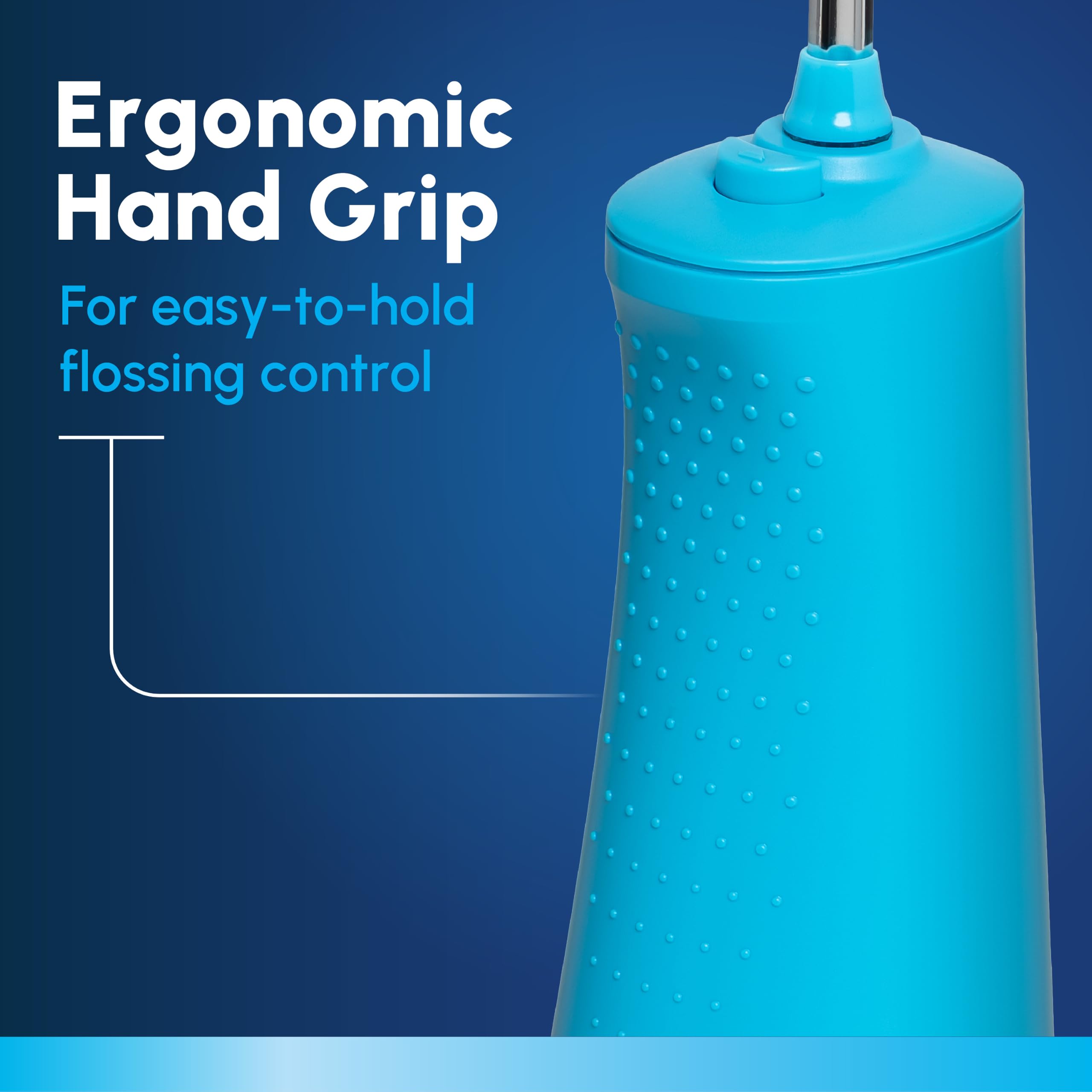 Waterpik USB-C charging port and cable showing fast recharge convenience and indicator light