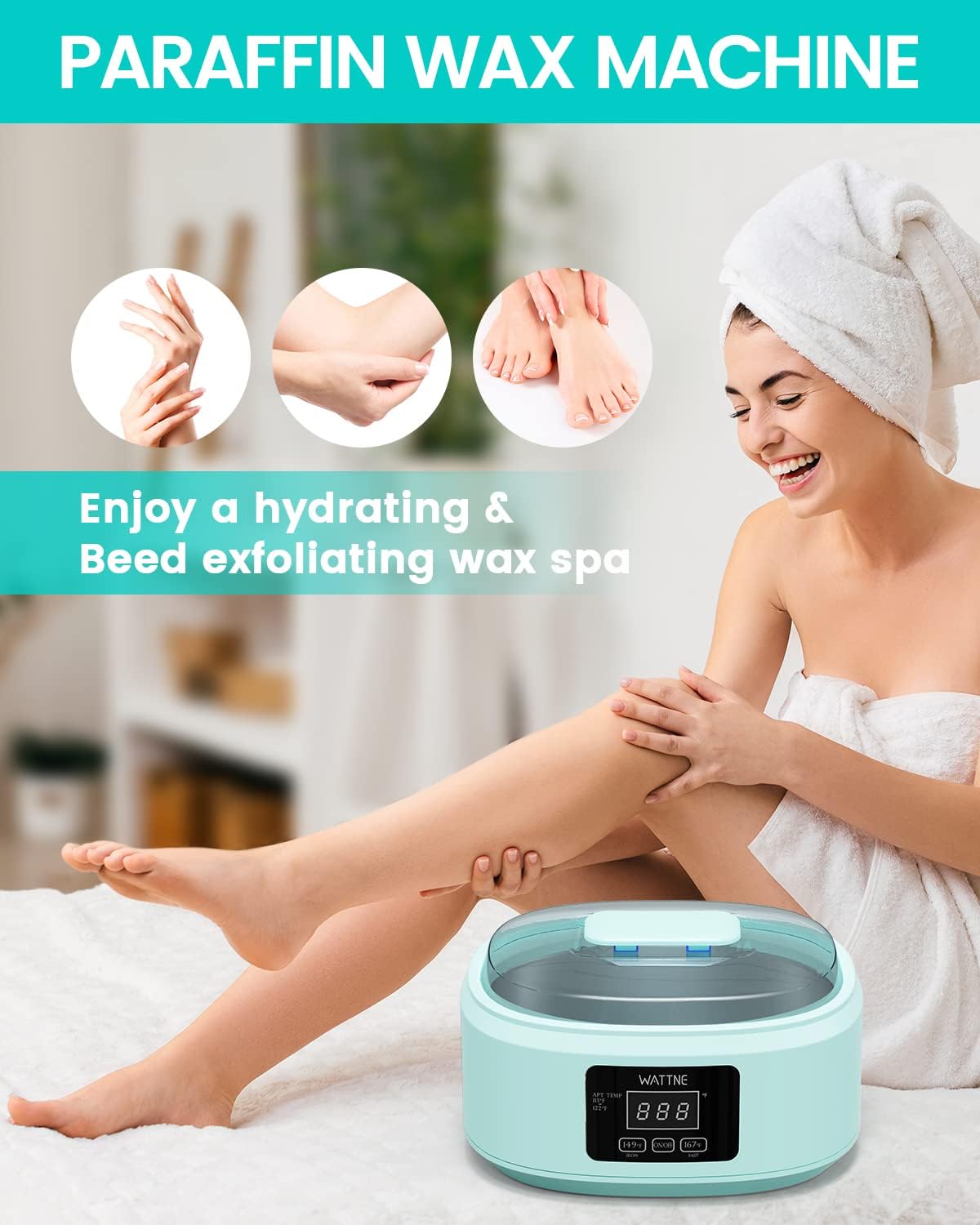 Wattne beauty-brush-silicone-spoon demonstrates easy wax handling and precise application.