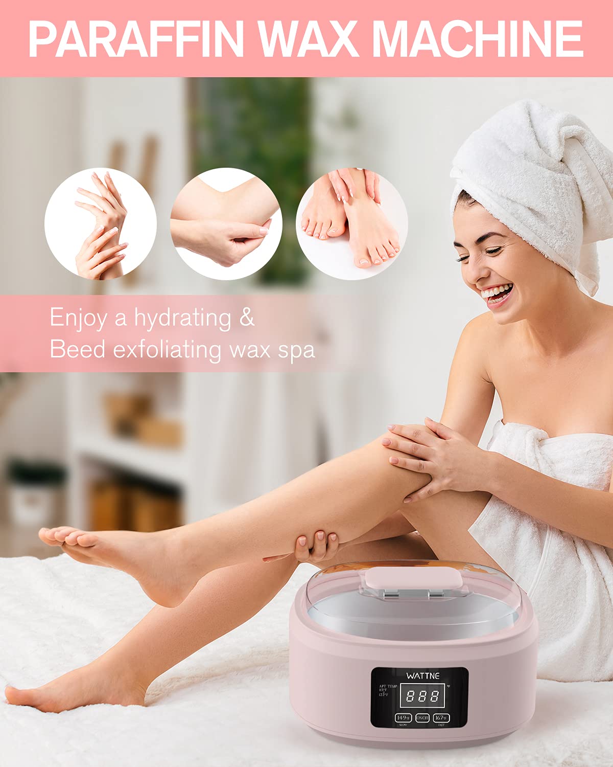Wattne silicone spoon and beauty brush aid neat wax handling and even application.