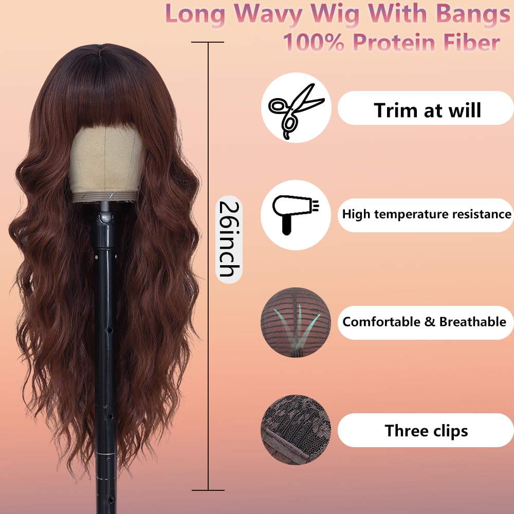 Wave&Breeze daily-wear auburn wig suitable for parties and cosplay
