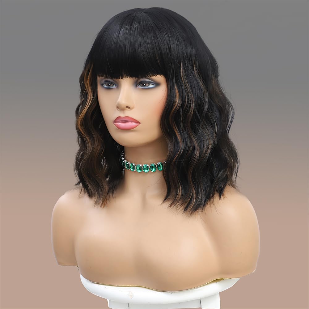WAVE&BREEZE heat-resistant fiber wig detail highlighting durability for daily use