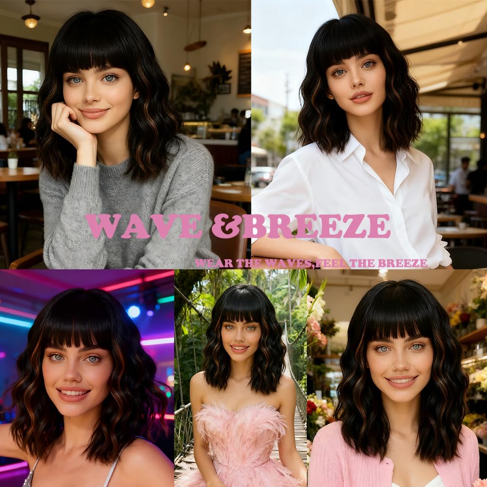 WAVE&BREEZE packaging includes two wig caps for comfortable wear