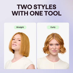 Wavytalk 3-in-1 flat iron curler demonstrates versatile styling options.