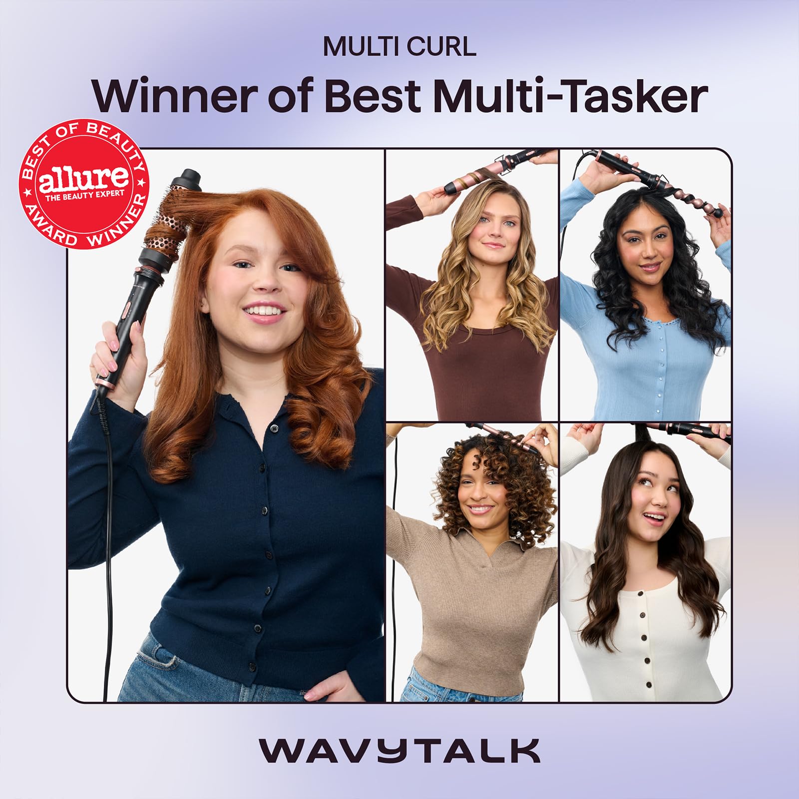 wavytalk 0.5–1 inch tapered wand creates soft, natural-looking layers.