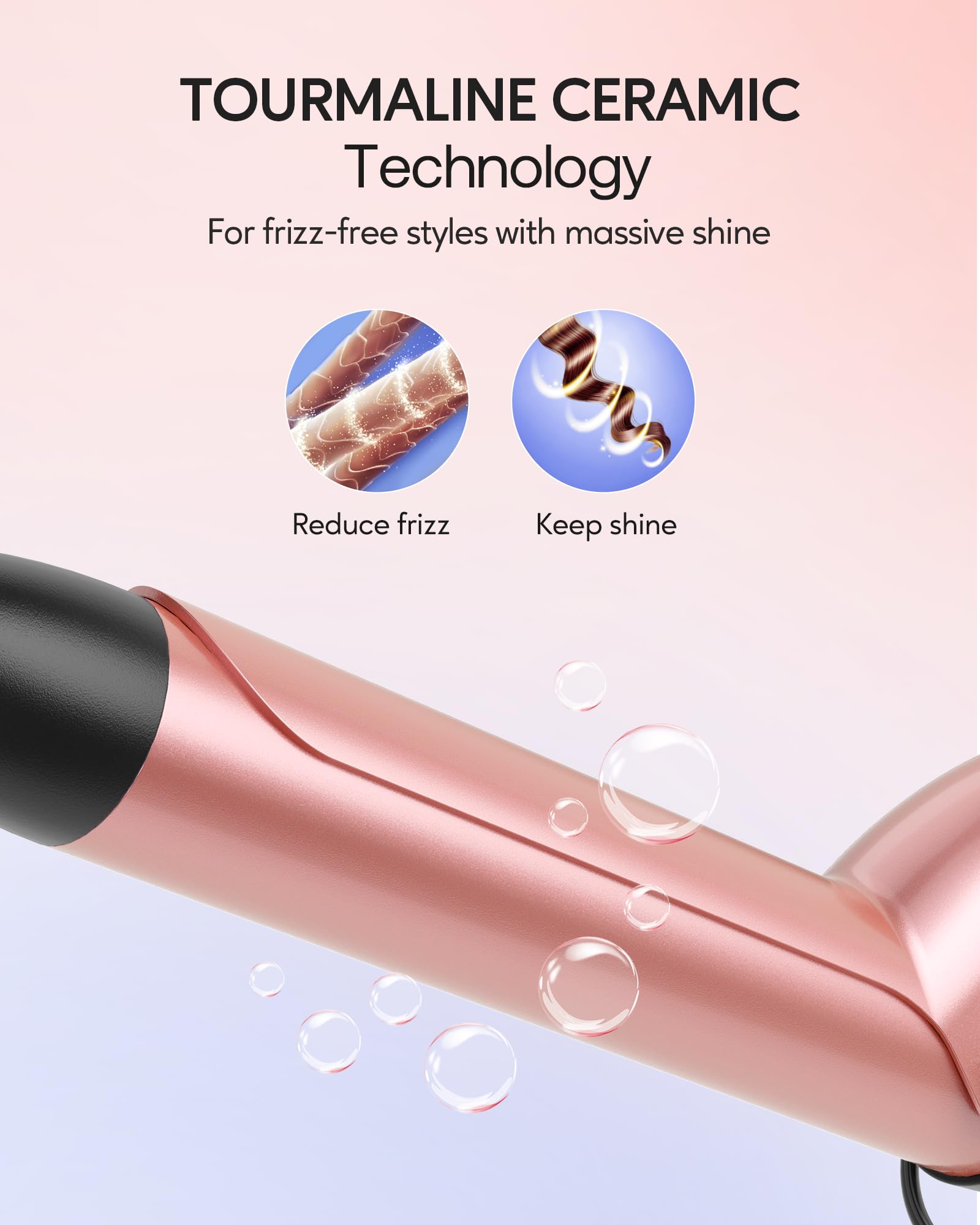 Wavytalk 5in1 curling iron set one-and-quarter-inch barrel for voluminous curls.