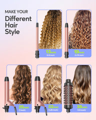 Wavytalk 5in1 curling iron set three-quarter-inch barrel for defined waves.