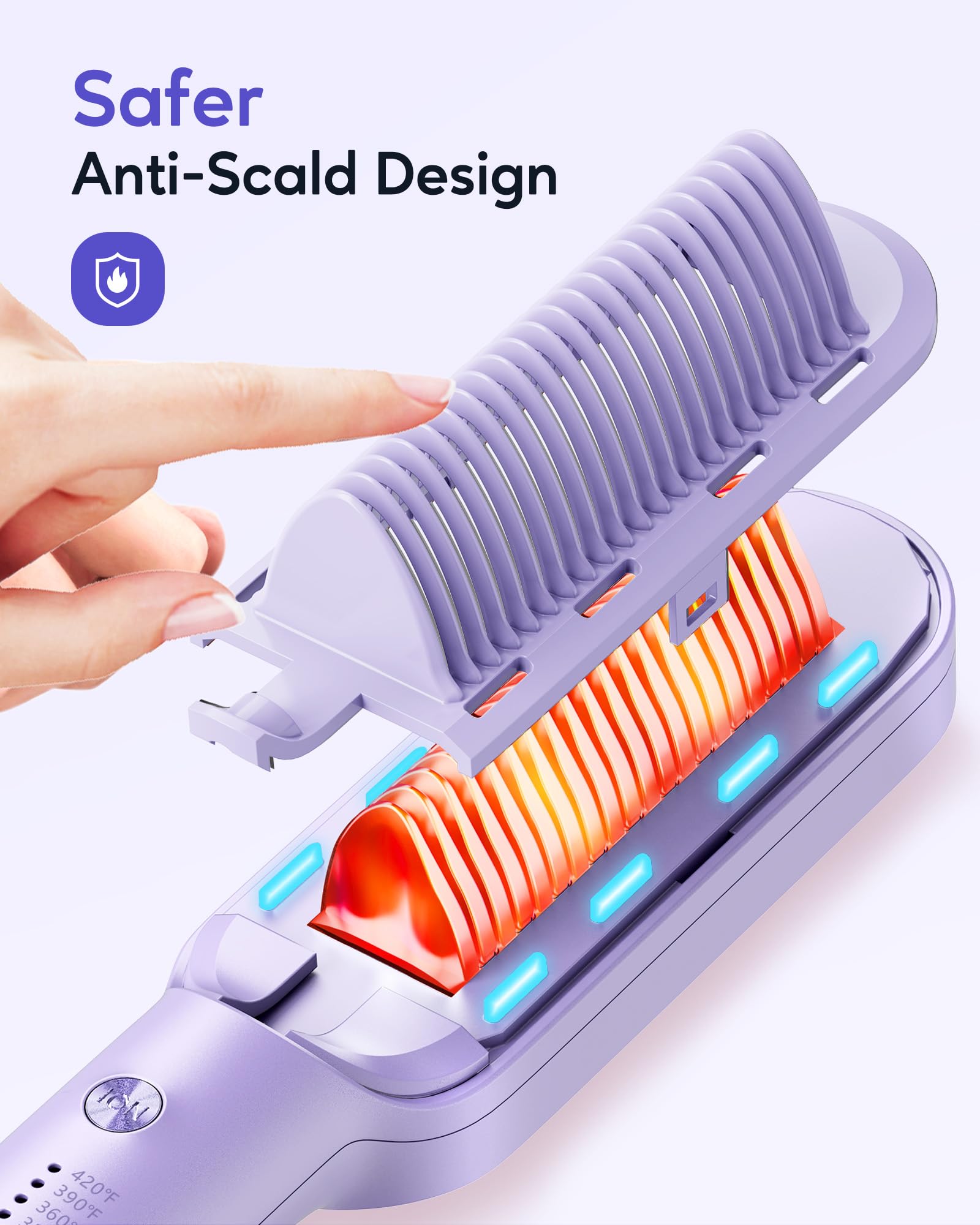 Wavytalk adjustable heat with six settings supports various hair types