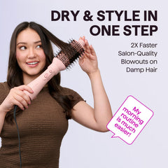 Wavytalk Air Sculpt 5-in-1 pink oval brush enables volumizing blowouts with even heat.