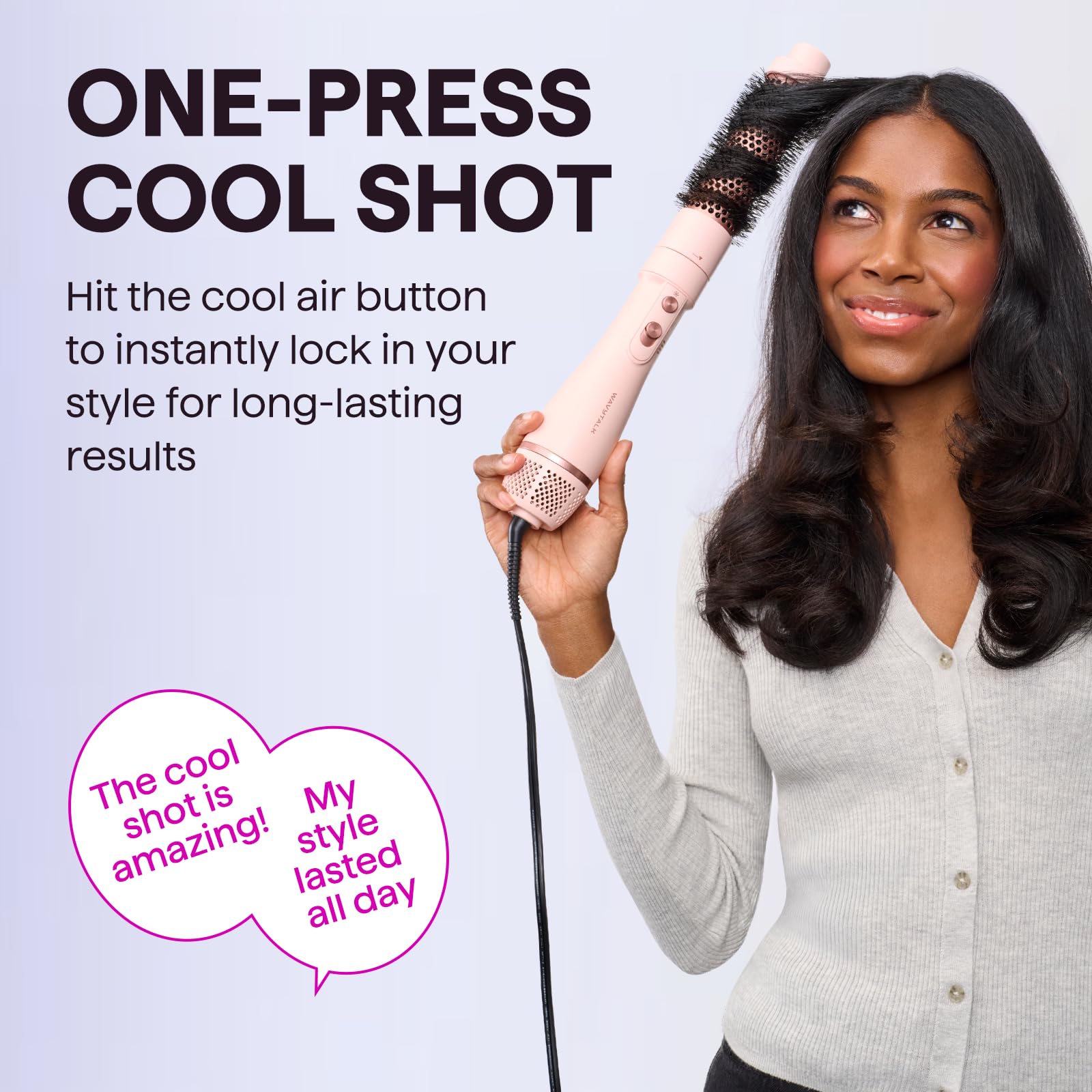 Wavytalk Air Sculpt ergonomic design with one-hand control for easy temperature adjustments.