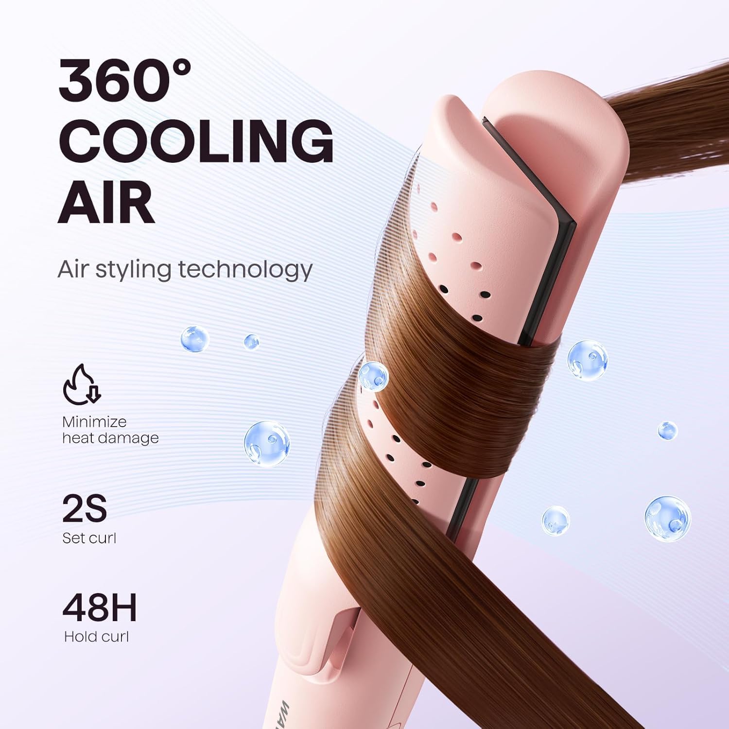 Wavytalk Airflow Styler creates beachy waves and soft curls for versatile looks.