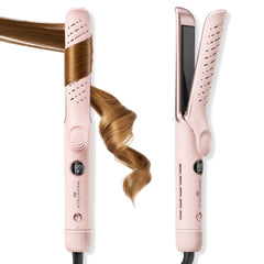 Wavytalk Airflow Styler demonstrates 360 airflow technology for durable curls.