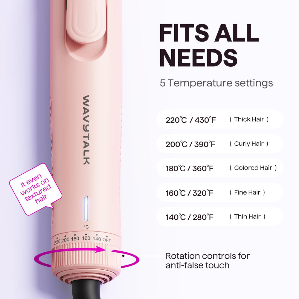Wavytalk Airflow Styler 3D floating plates glide smoothly through hair.