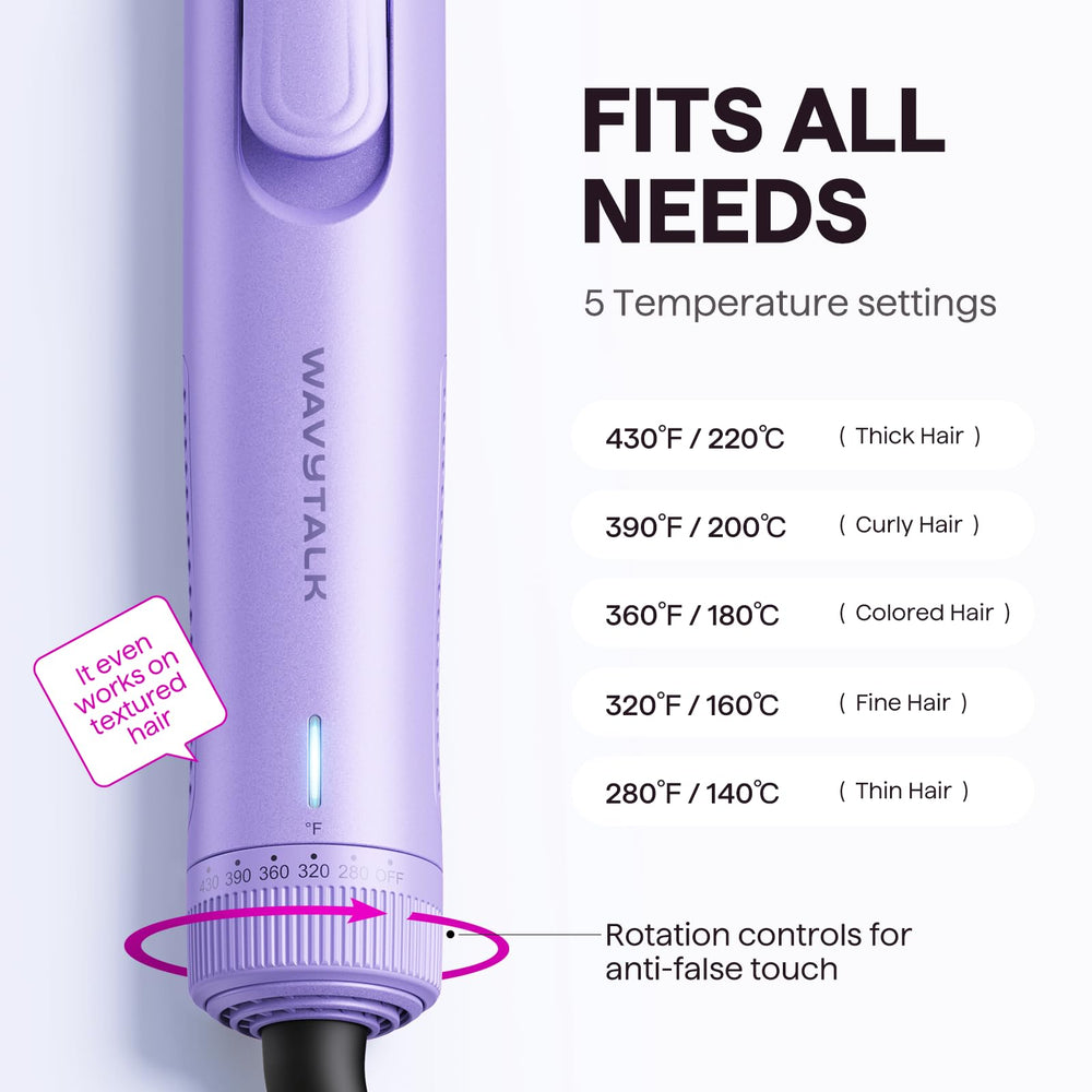 Wavytalk Airflow Styler anti-scald design minimizes accidental contact during styling.