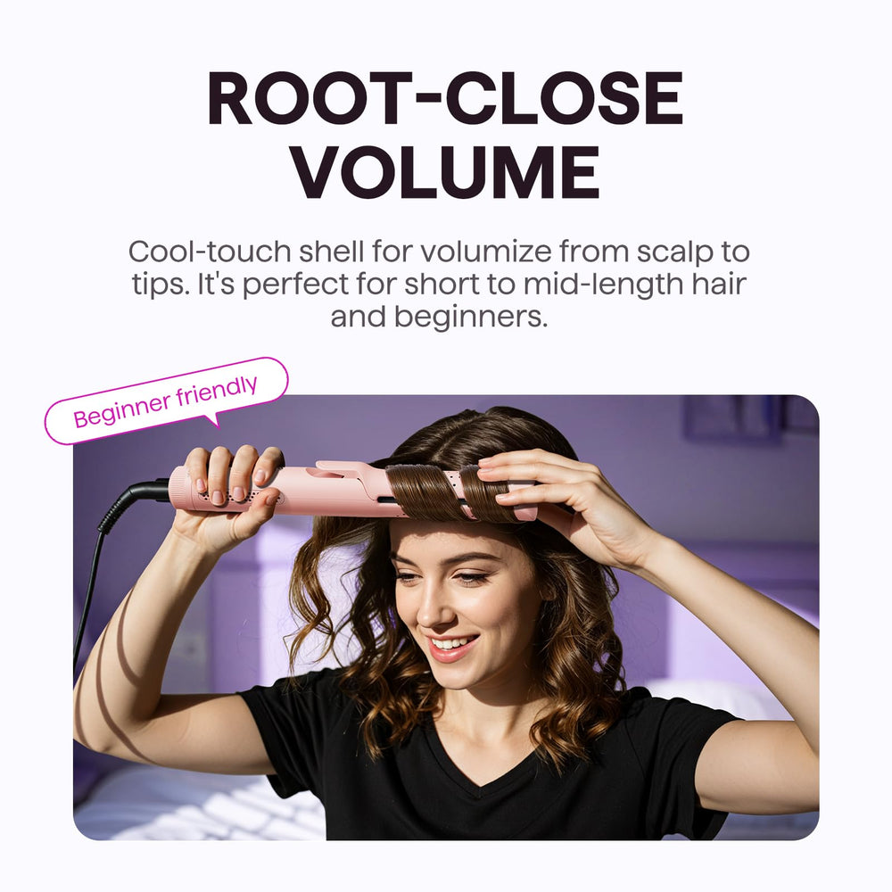Wavytalk Airflow Styler rotating temperature dial for easy control.