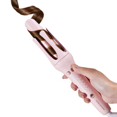 Wavytalk pink automatic curling iron ready for effortless waves with one-click curling