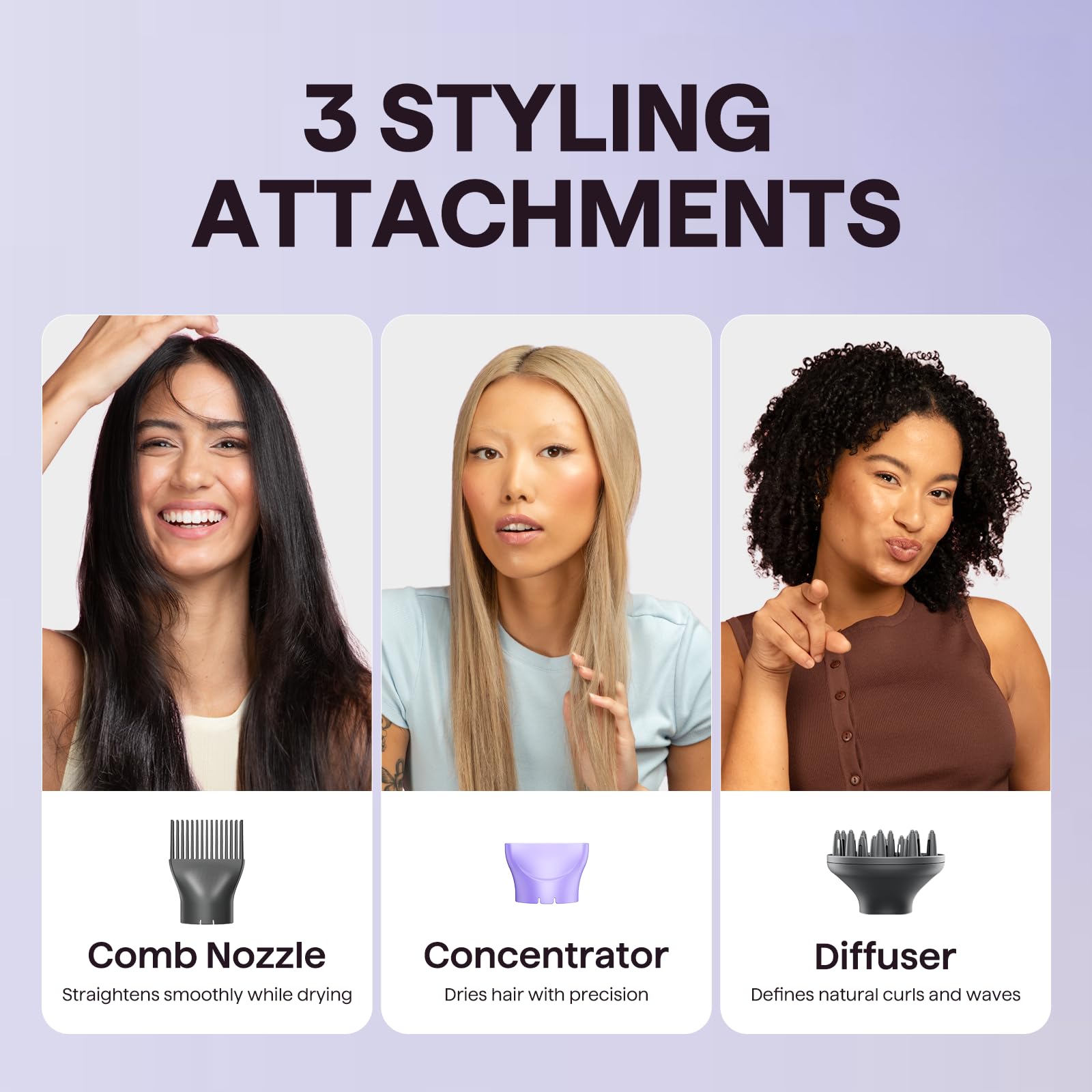 Wavytalk compact, lightweight design boosts comfort during quick blowouts.
