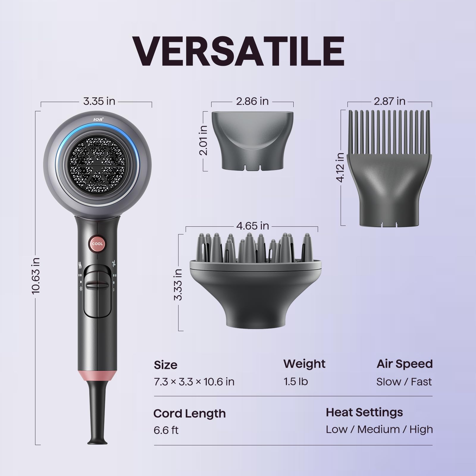 Wavytalk Blow Dryer in-use on curly hair for defined waves