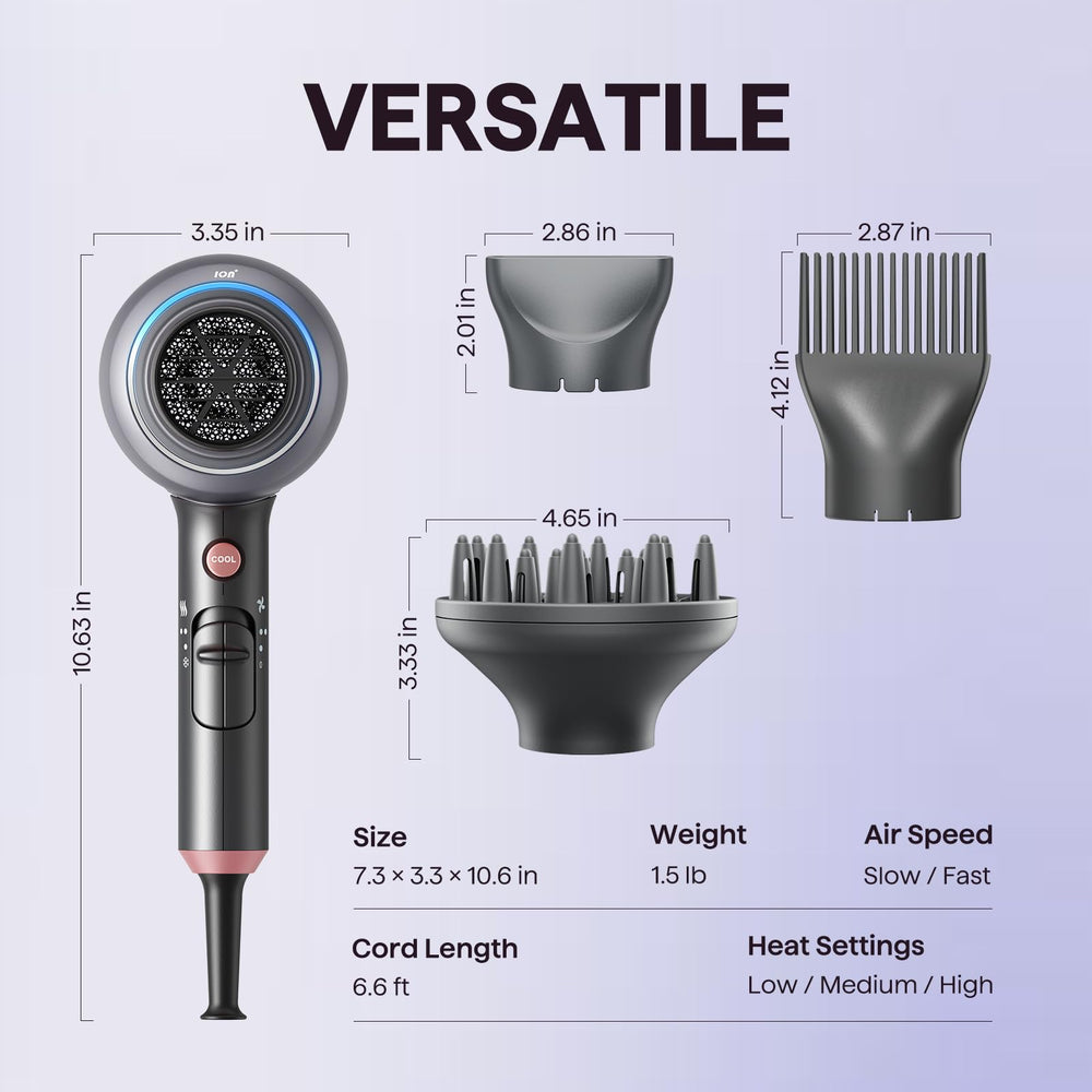 Wavytalk Blow Dryer in-use on curly hair for defined waves