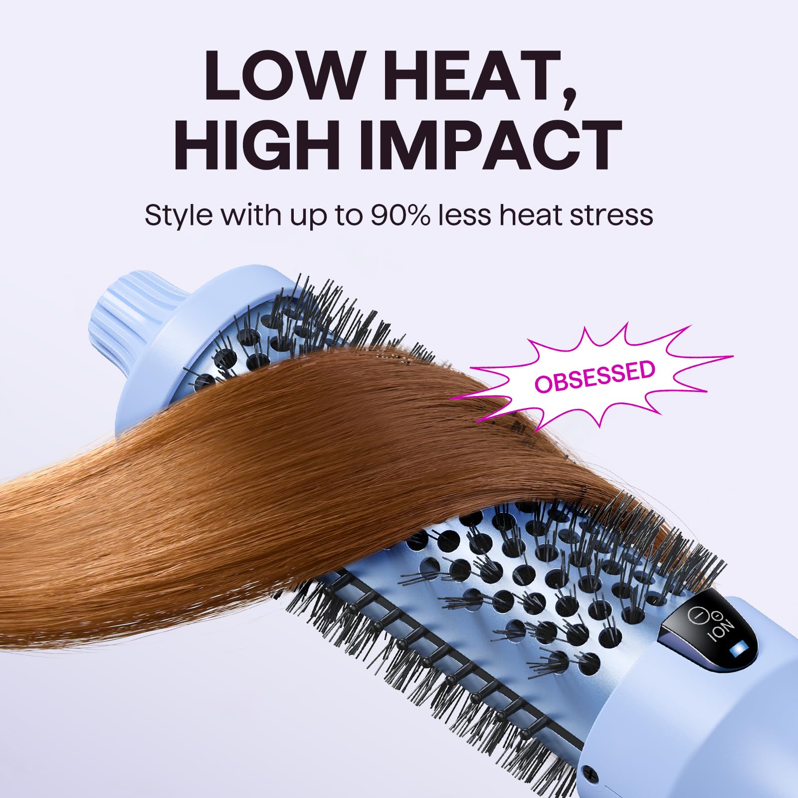 Wavytalk Blowout Boost in-use styling session shows voluminous blowout possibilities.