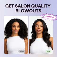 Wavytalk curling-action view demonstrates one-step styling and detangling