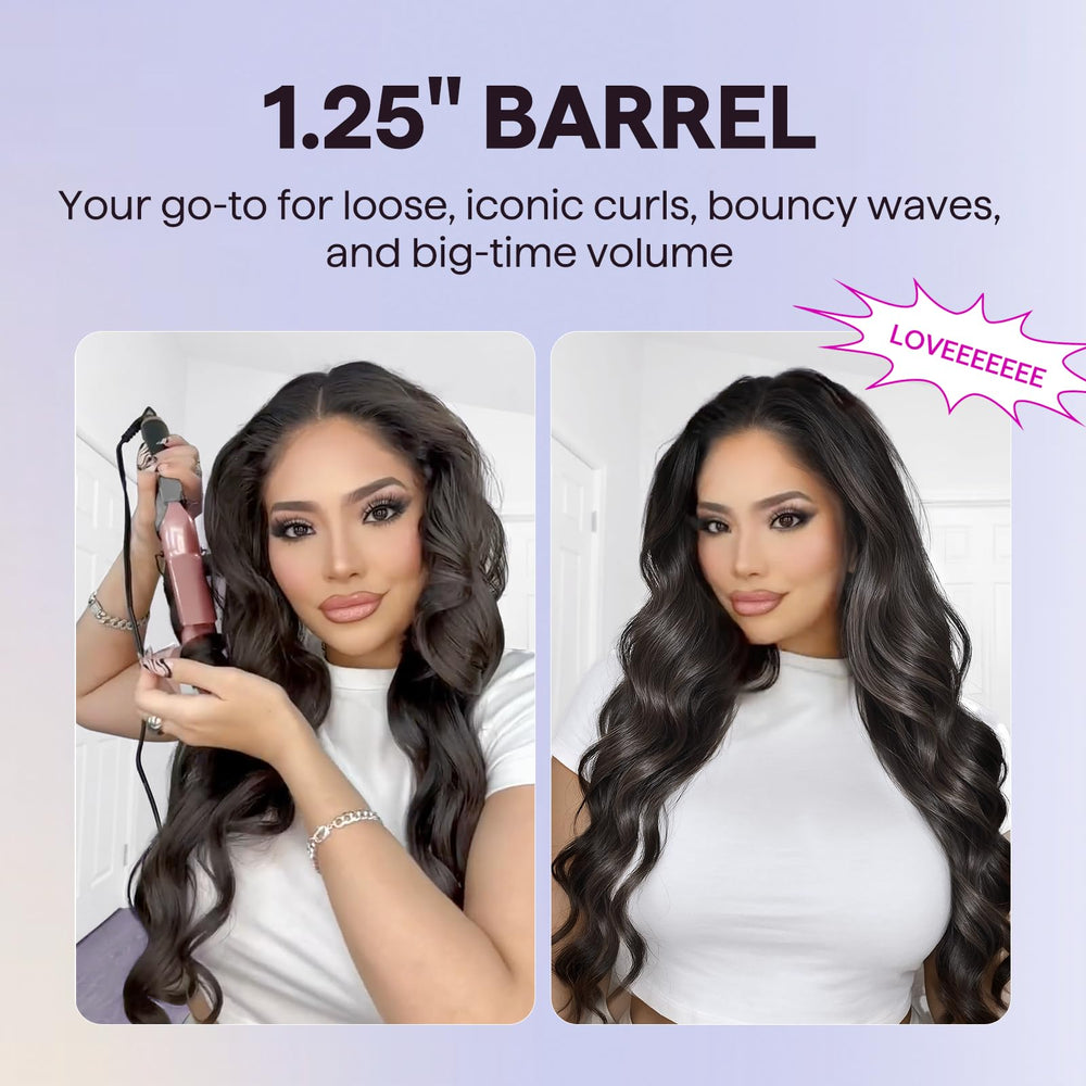 Wavytalk 1.5 inch curling brush delivers voluminous smooth finish.