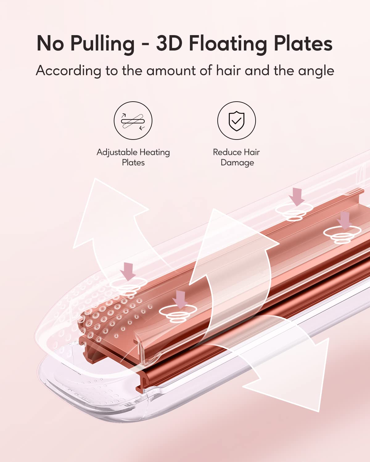 Wavytalk flat iron with safety features and auto shut-off for safe use.