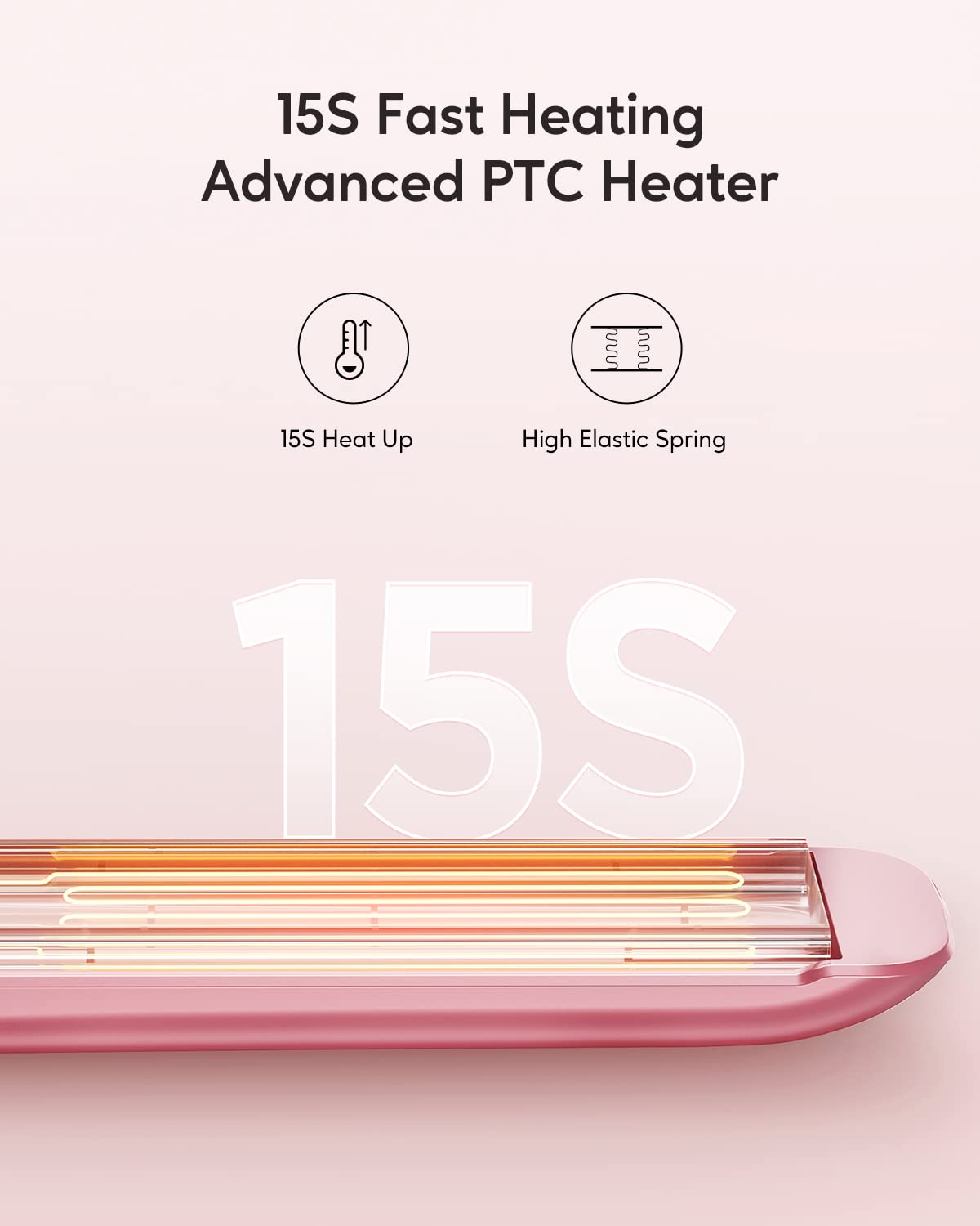 Wavytalk flat iron with preset heat settings for quick styling options.