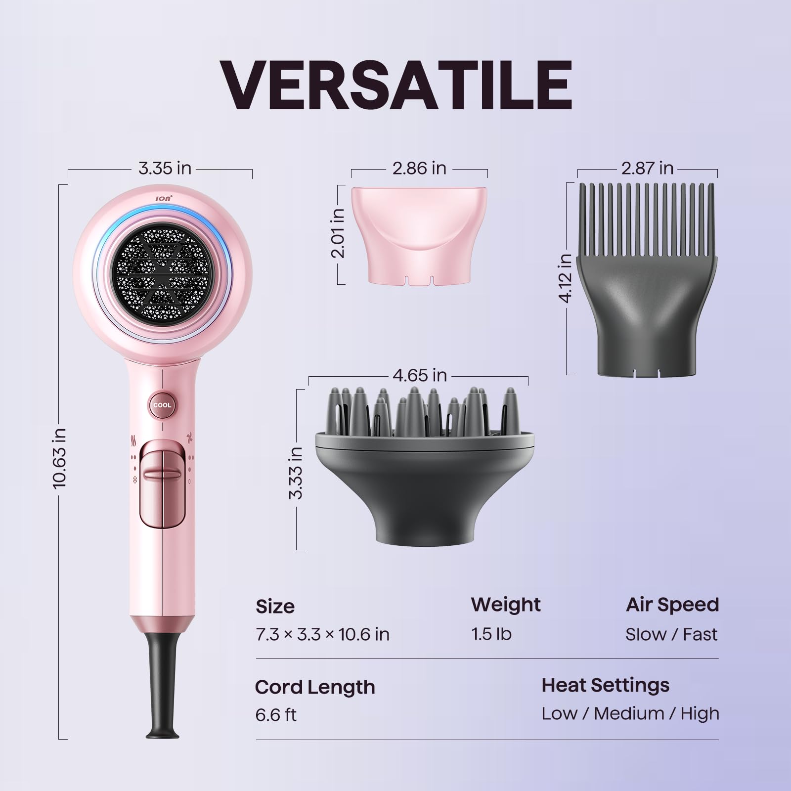Wavytalk auto shut-off feature in pink ensuring safe use during styling.
