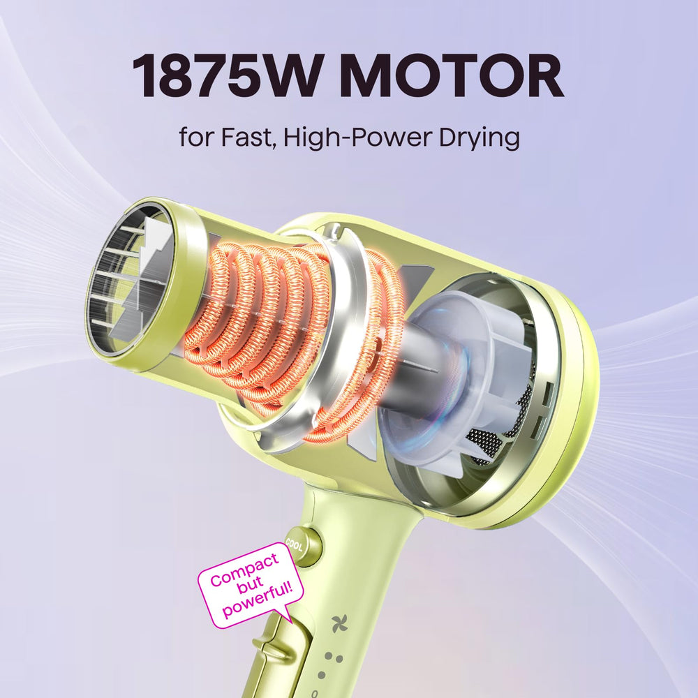 Wavytalk hair dryer ceramic technology close-up for even heat