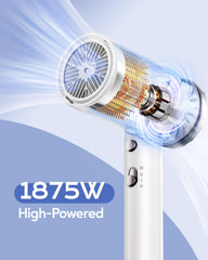 Wavytalk concentrator nozzle provides precise airflow for sleek results.