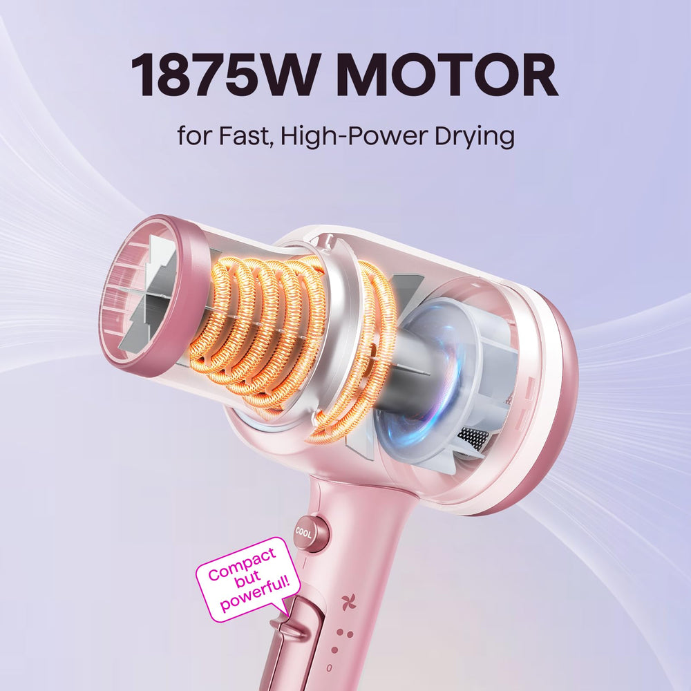 Wavytalk concentrated nozzle in pink delivering precise styling airflow.