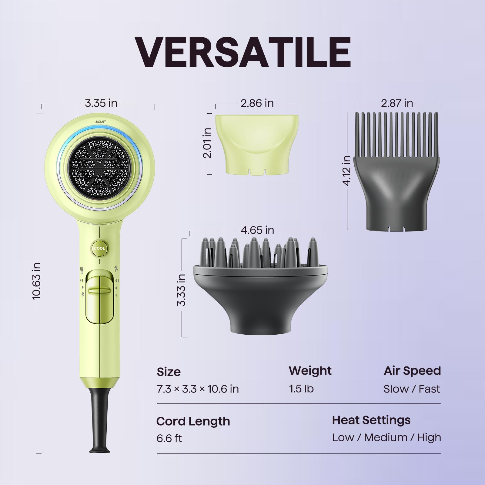 Wavytalk hair dryer safety features auto shut-off and low EMF