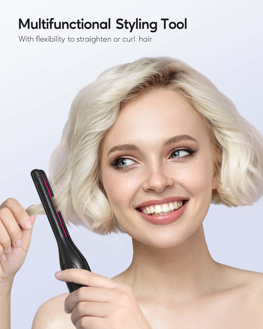 Wavytalk heat range 300-450F adapts to various hair types and styles.