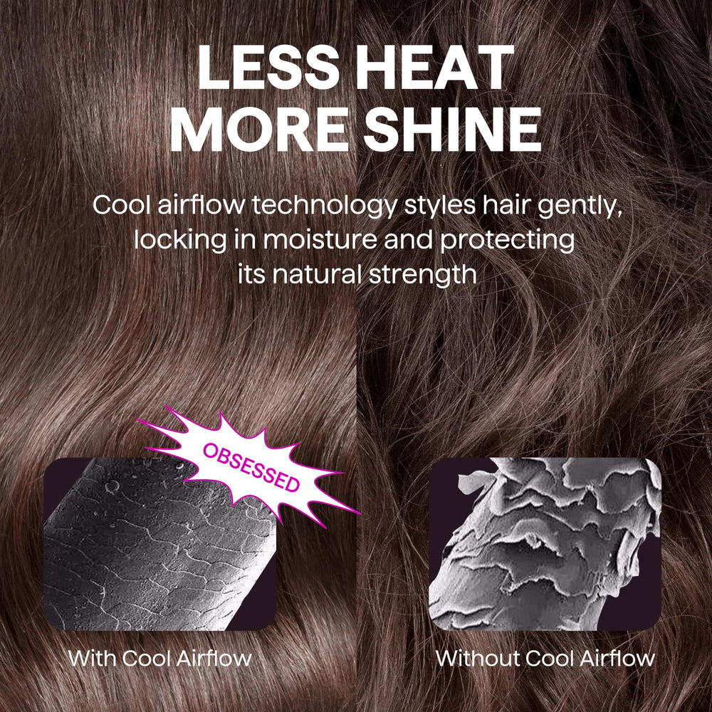 Wavytalk heat-safe floating ceramic plates prevent snagging during styling.