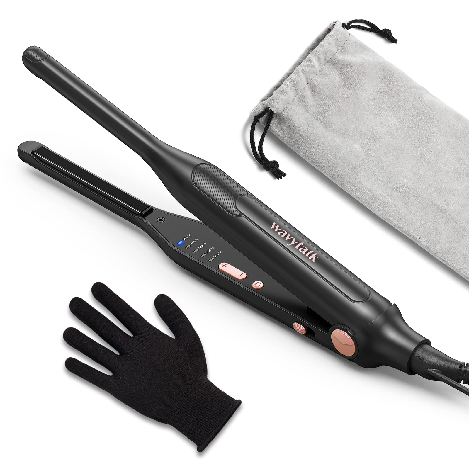 Wavytalk mini flat iron edges for precise root styling