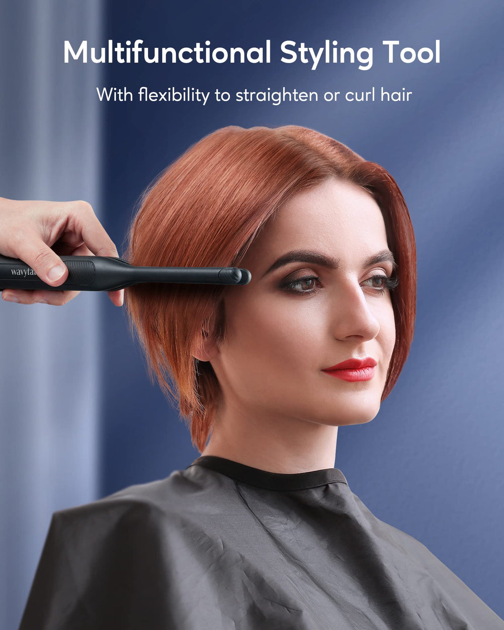 Wavytalk pencil flat iron offers 300–450°F range for versatile styling.