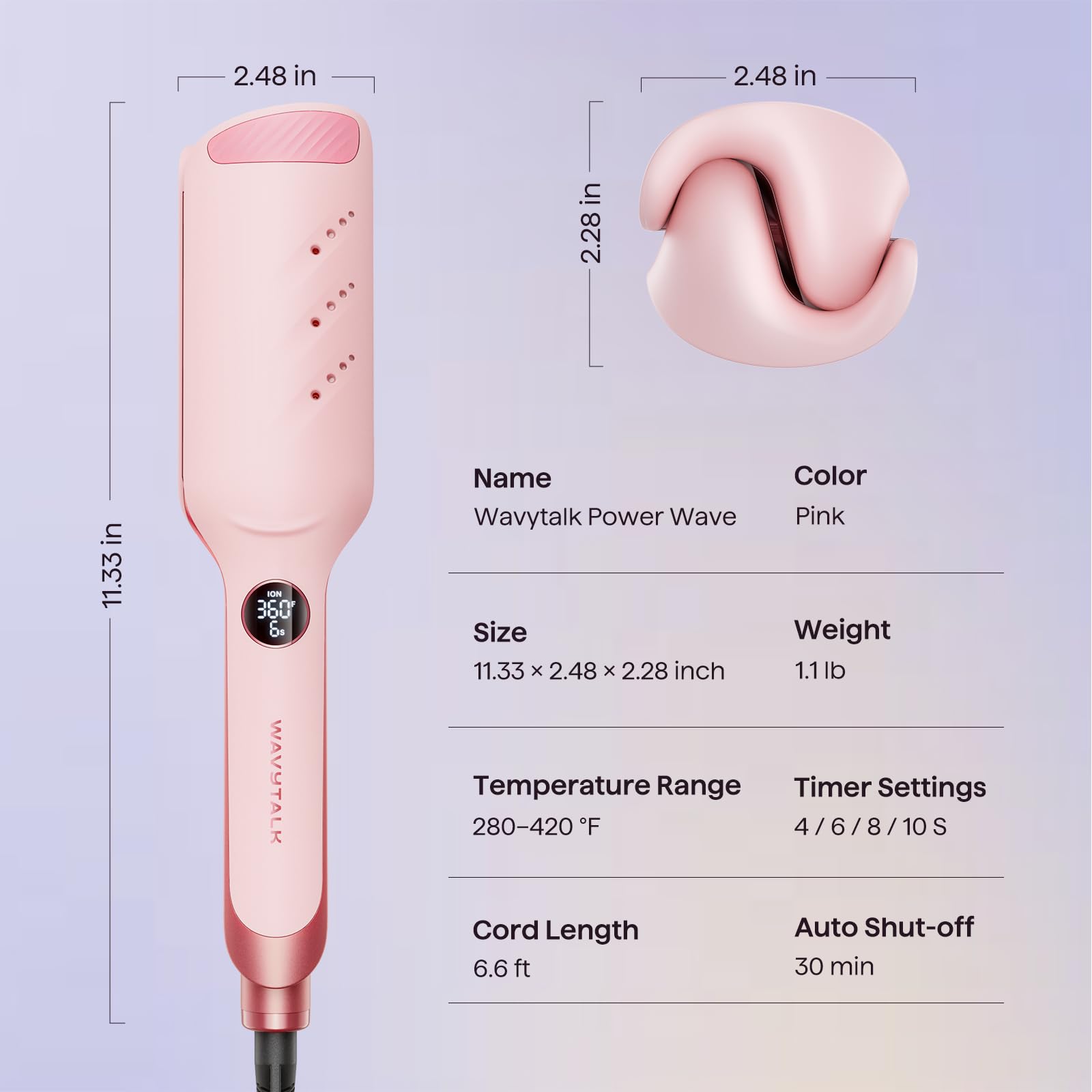 Wavytalk Power Wave dual-voltage feature suits home and abroad.