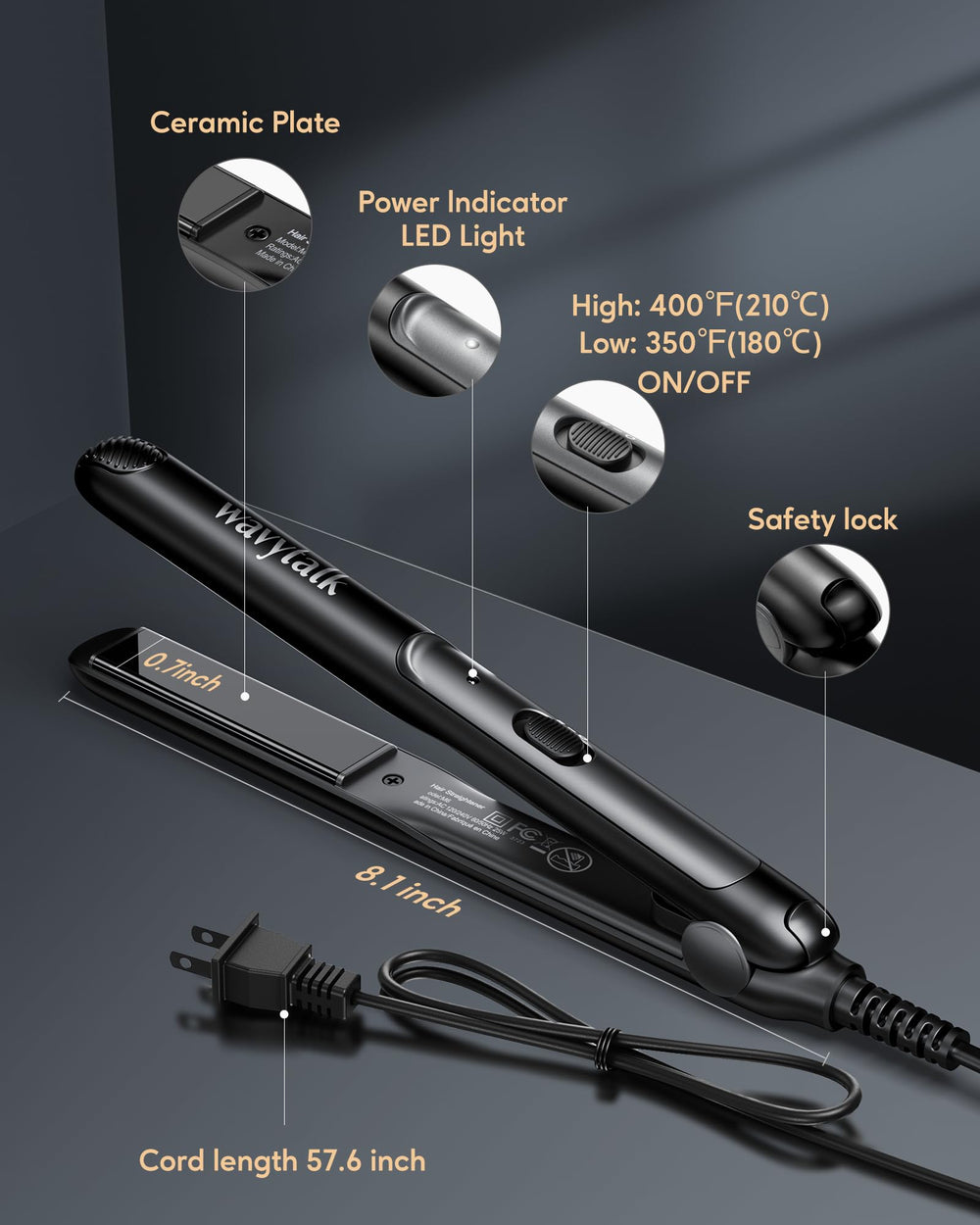 Wavytalk Pro Mini heats to 350°F in 30 seconds for quick touchups.