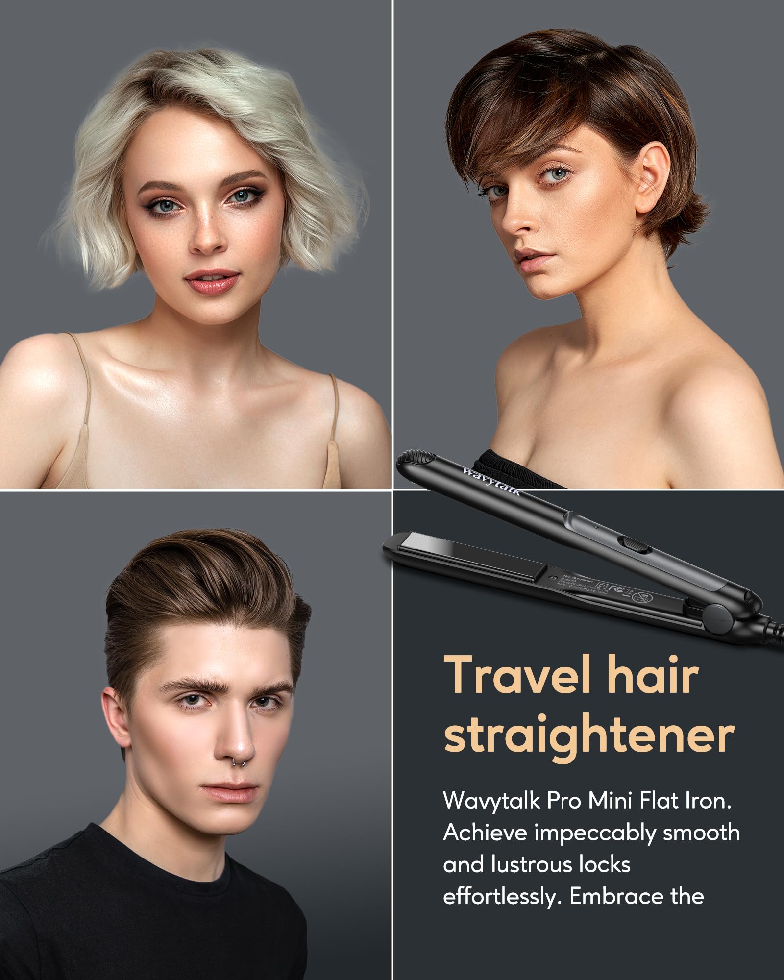 Wavytalk Pro Mini travel-friendly design fits in bags for on-the-go styling.