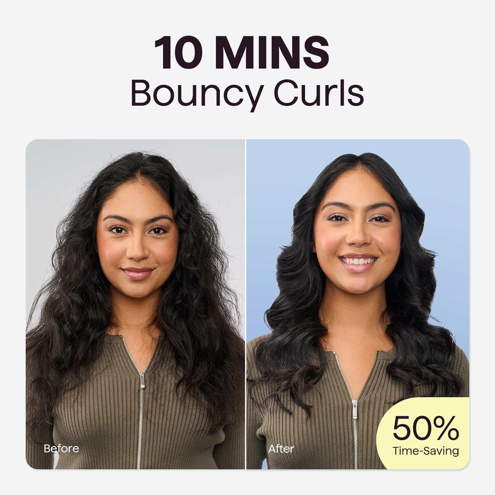 Wavytalk rotating curling iron heat settings dial enables versatile styling options for different hair types.