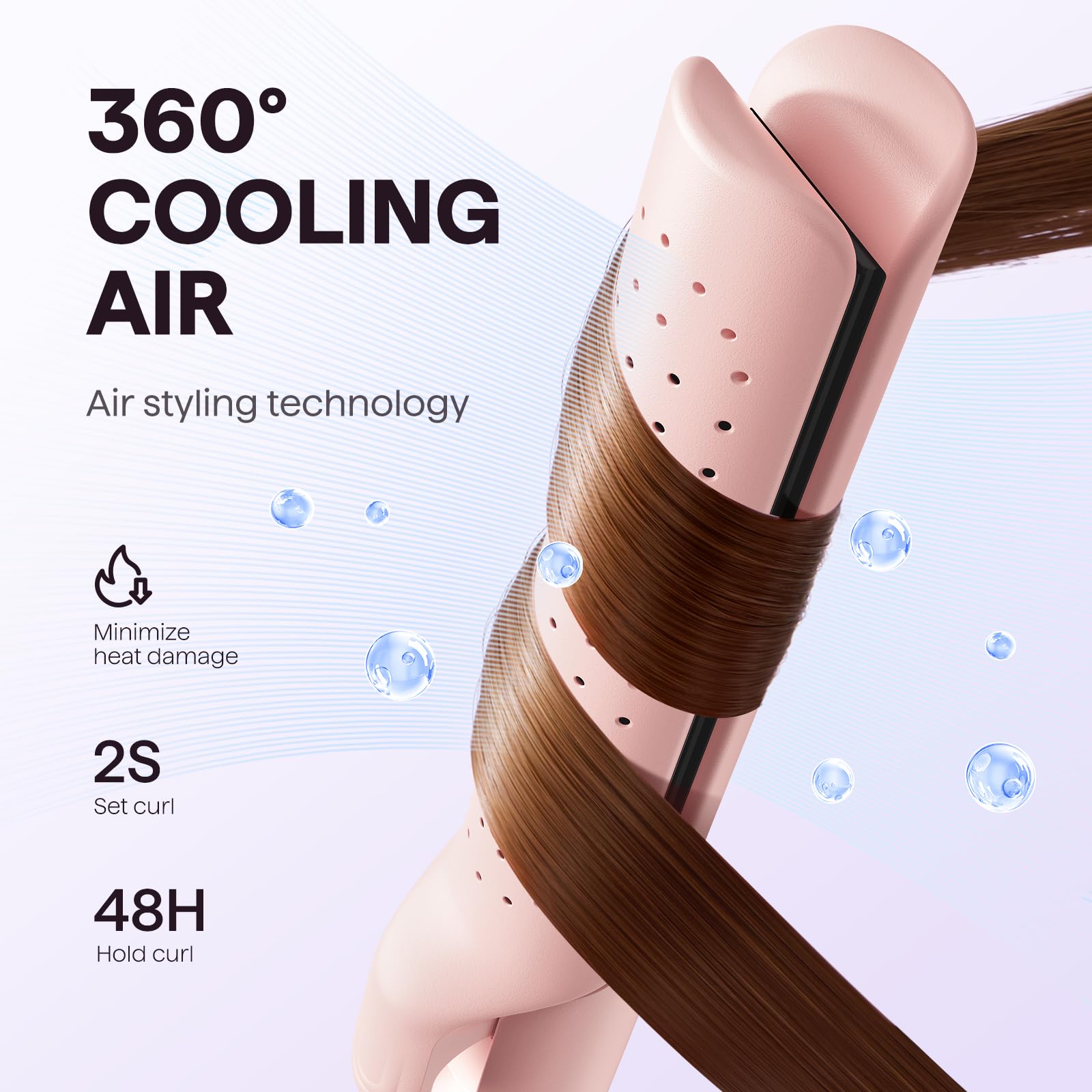Wavytalk Airflow Styler rotating temperature dial for precise control.